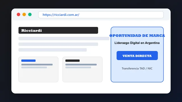 Modelo de aplicación comercial y proyectos digitales para ricciardi.com.ar