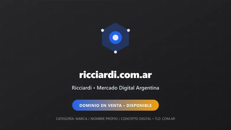 Identidad gráfica y activo digital para Ricciardi en Argentina